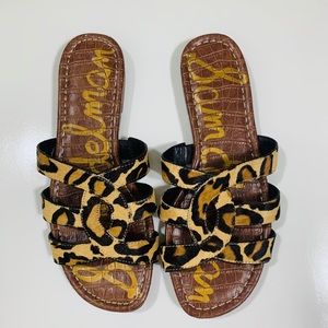 Sam Edelman Cow Hair Slide Flat Sandals SZ 7.5